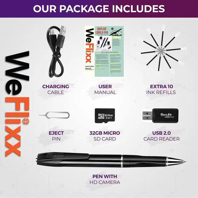 Alt view image 7 of 7 - Spy Pen Cameras with Audio and Video Recording Pen - Mini Spy Camera Pen Camera - Spy Cam Hidden Camera Pen - Mini Body Camera Pen Recorder - Spy Cameras Nanny Cam 1080p Pocket Camera Spy Gear