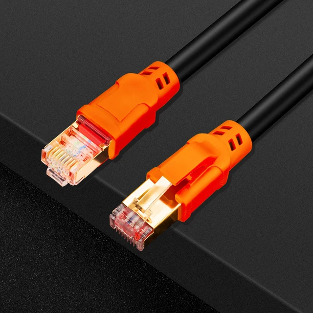 Alt view image 2 of 5 - NC XQIN Cat 8 Ethernet Cable 25 ft Cat8 26AWG RJ45 Network Patch Cable 40Gpbs/2000Mhz LAN Wire Cable Cord Shielded for Modem, Router, PC, Mac, Laptop, PS2, PS3, PS4, Xbox, and Xbox 360