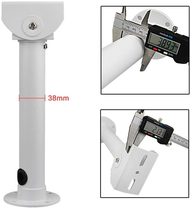 Alt view image 4 of 7 - compcctv Universal Camera Wall Mounting Bracket, Aluminum, Beige, 11.6in, Wall & Ceiling Mount, Tilt 180, Swivel 45
