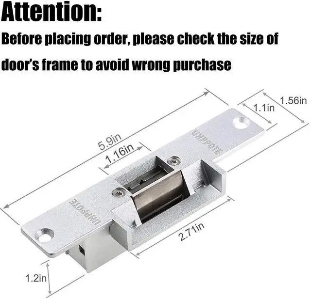 Alt view image 7 of 7 - UHPPOTE 2.4GHz WiFi Electric Stike Access Control Door Lock Kit System with Remote Control and Smartphone app Access