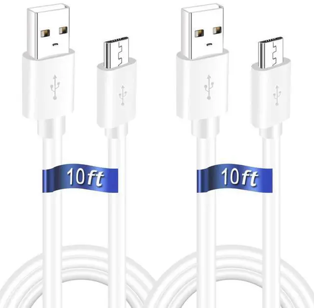 Main image of 2PCS 10FT USB Power Extension Cord Compatible with Wyze-Cam, WyzeCam Pan,Yi Cam,YI Dome Home Camera,Oculus Go,Kasa,Nest Cam,Netvue,Blink,Furbo Dog,Security Surveillance Camera Charging Cable