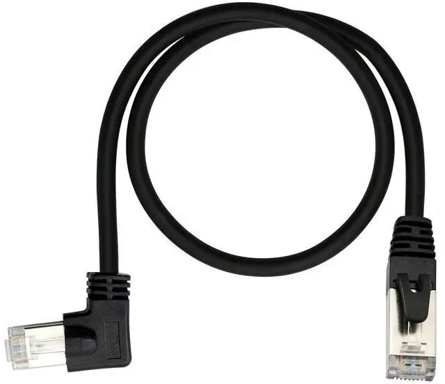 Main image of BUCIER Cat6 Ethernet Cable 1.5 ft,90 Degree RJ45 Male to RJ45 Male Internet Extension Cable for PC, Router, Modem, Printer, Xbox, PS4(Angle Right)