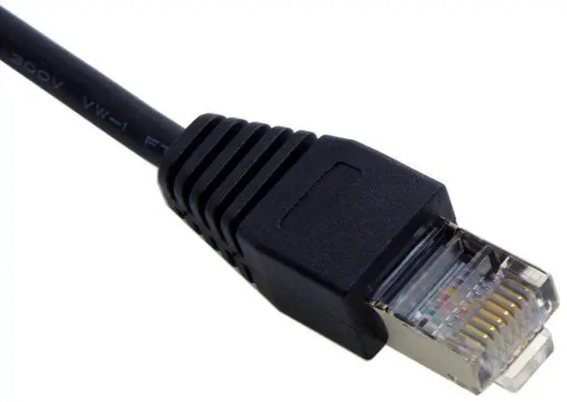 Alt view image 3 of 6 - BUCIER RJ45 8P8C FTP STP UTP Cat 5e Male to Female LAN Ethernet Network Extension Cable with Panel Mount Holes 30cm