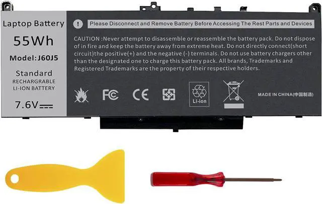 Main image of Battery for Dell Latitude E7470 E7270 7470 7270 7.6V 55Wh Battery Type MC34Y 242WD 1w2y2 J60J5