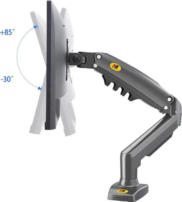 Alt view image 5 of 7 - NB North Bayou Monitor Desk Mount Stand Full Motion Swivel Monitor Arm with Gas Spring for 17-30''Computer Monitors(Within 4.4lbs to 19.8lbs) F80