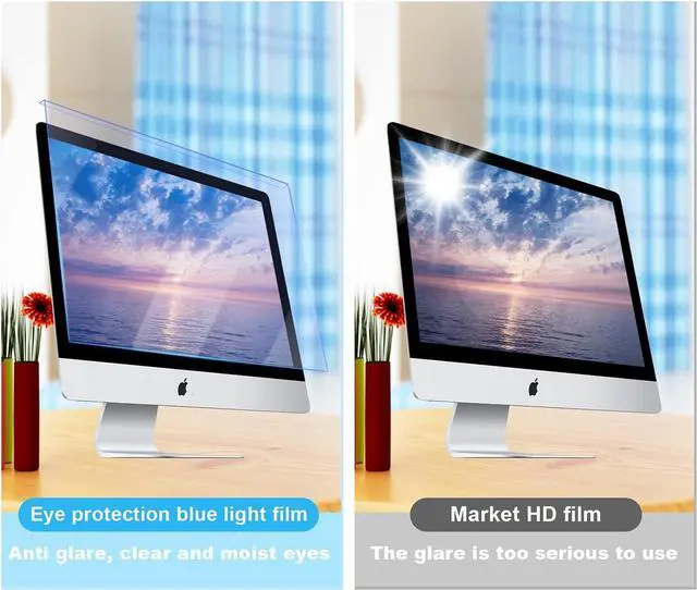 Alt view image 5 of 7 - Anti Blue Light Screen Filter, Universal Blue Light Blocking Screen Protector Panel for 23, 23.6, 23.8, 24 inches Diagonal Desktop Computer LED PC Monitor- Widescreen Monitor Frame Hanging Type