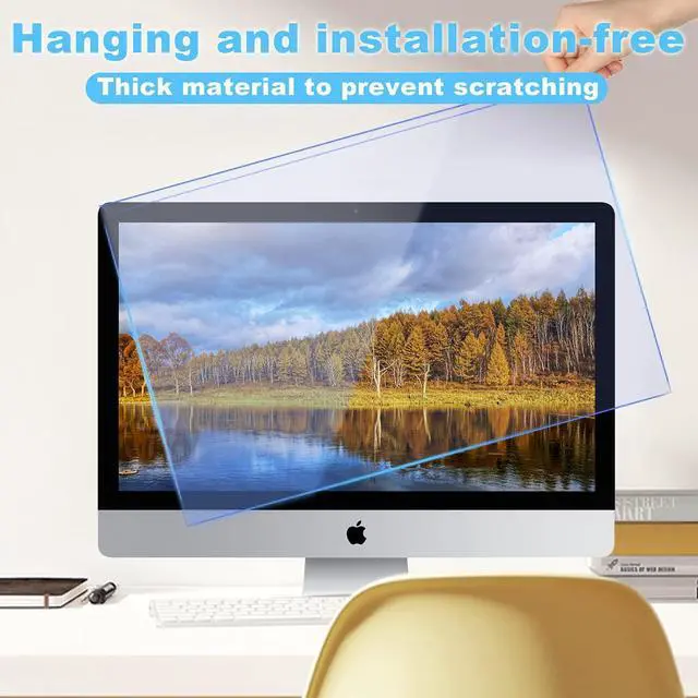 Alt view image 6 of 7 - Anti Blue Light Screen Filter, Universal Blue Light Blocking Screen Protector Panel for 23, 23.6, 23.8, 24 inches Diagonal Desktop Computer LED PC Monitor- Widescreen Monitor Frame Hanging Type
