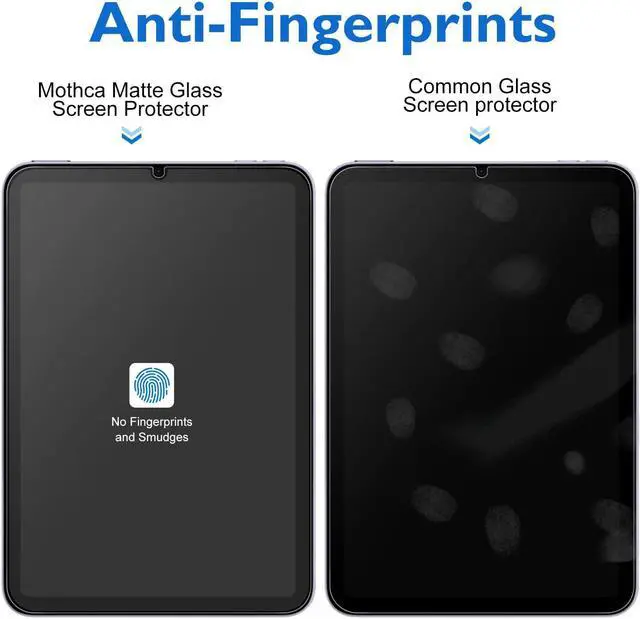 Alt view image 4 of 6 - 1 Pack Matte Glass Screen Protector for iPad Mini 8.3 A17 Pro (2024) & Mini 6 (2021) with Alignment Frame Anti-Glare & Anti-Fingerprint Tempered Glass Film for iPad Mini 7/6 Smooth as Silk