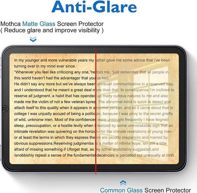 Alt view image 3 of 6 - 1 Pack Matte Glass Screen Protector for iPad Mini 8.3 A17 Pro (2024) & Mini 6 (2021) with Alignment Frame Anti-Glare & Anti-Fingerprint Tempered Glass Film for iPad Mini 7/6 Smooth as Silk
