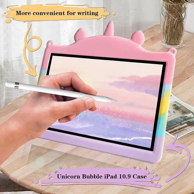 Alt view image 5 of 7 - for iPad Air 5th Generation Case iPad Pro 11 Case with Kickstand Silicone Fidget Case for Girls Cute Pop Holder Cover for iPad Pro 11 inch 2022 2021 2020 2018 /iPad Air 5th 4th Gen 10.9 inch