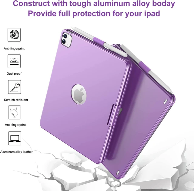 Alt view image 5 of 7 - GGH Keyboard Case for iPad Pro 11 Inch & Air 11" M4/M3/M2, Violet