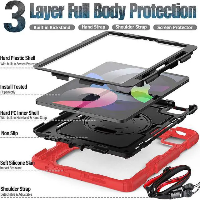 Alt view image 3 of 7 - iPad Air Case 4th Generation, iPad Air 10.9 Case 2020, Protective Case for iPad Air 4 /iPad Pro 11 2021/2020/2018