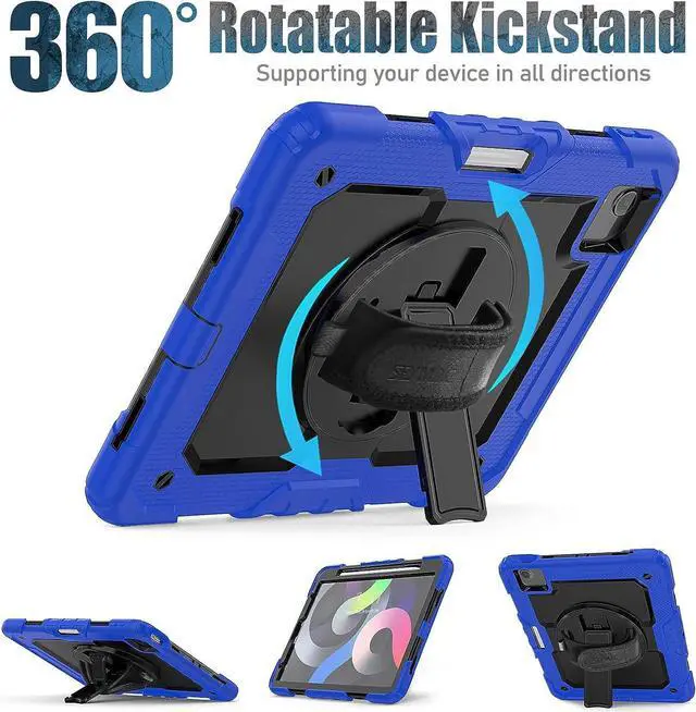 Alt view image 4 of 6 - iPad Air 5th/4th Generation Case, iPad Air 10.9 Case 2022 2020, Full Protection Rugged Case for iPad Air 5/Air 4