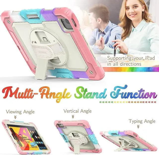 Alt view image 3 of 7 - iPad Air 10.9 Case 2022/2020, iPad Air 5th/4th Generation Case, Rugged Protection Case for iPad Air 5/4