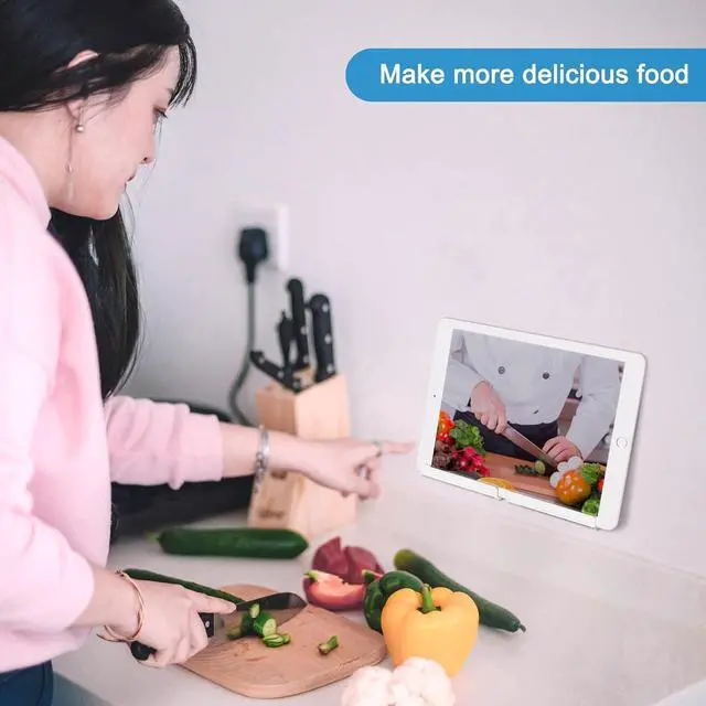 Alt view image 7 of 7 - 2-Pack Tablet Stand and Holder Compatible with iPad iPad Pro Mini Smartphones and E-Readers