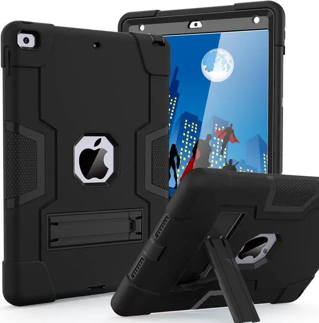 Main image of iPad 8th Generation Case,iPad 7th Generation Case,iPad 10.2 2020/2019 Case,Slim Heavy Duty Shockproof Rugged Protective Case,Black