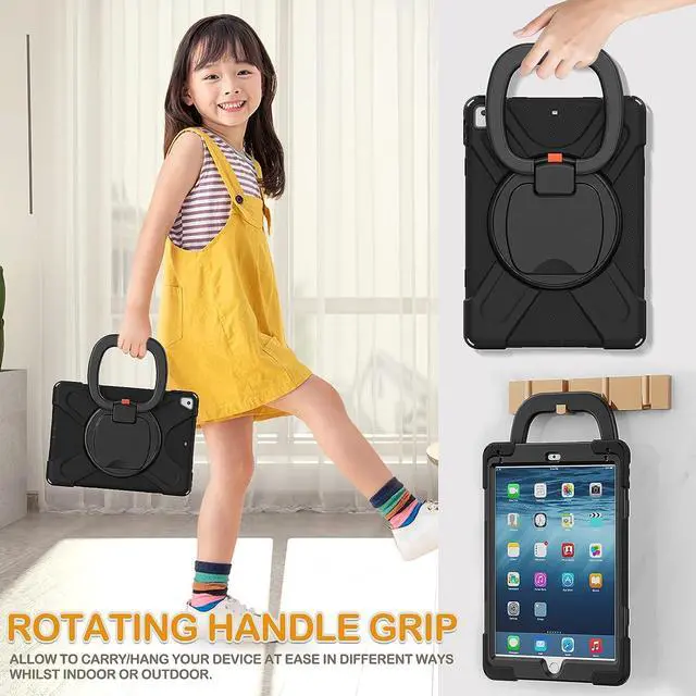 Alt view image 4 of 7 - Galaxy Tab S6 Lite 10.4 Case, SM-P610 Case, Rugged Protective Kids Friendly Case with Kickstand, Shoulder Strap, Hand Strap, S Pen Holder for Samsung Galaxy Tab S6 Lite 10.4\u201d 2020 Model-Purple