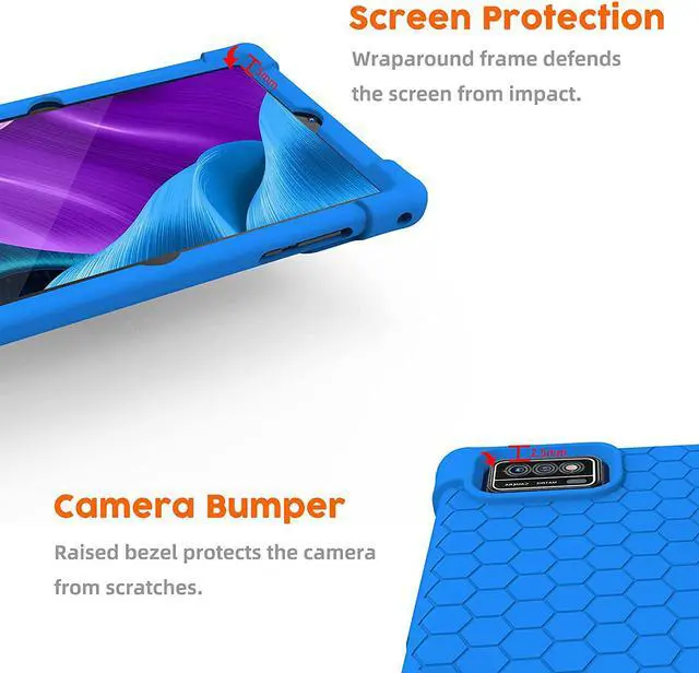 Alt view image 2 of 5 - Silicone Case for Hyjoy 9 Inch Tablet Hyjoy HB901 Case for Kids Hyjoy 9 Inch Tablet Case Hyjoy HB901 Tablet Case Hyjoy Platinum HB901 Case Hyjoy 9 Inch Tablet Protective Case - Blue