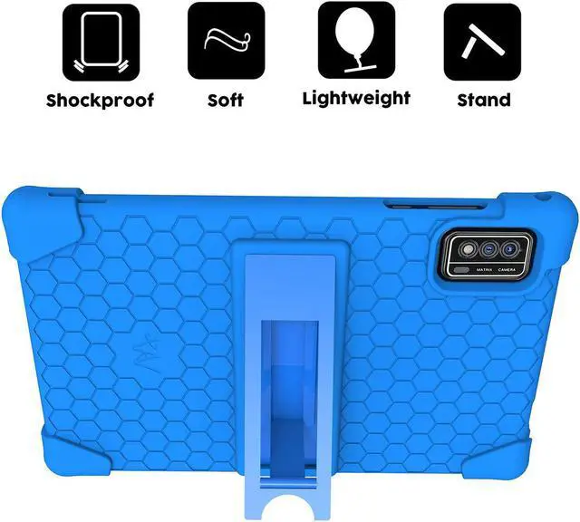 Alt view image 5 of 5 - Silicone Case for Hyjoy 9 Inch Tablet Hyjoy HB901 Case for Kids Hyjoy 9 Inch Tablet Case Hyjoy HB901 Tablet Case Hyjoy Platinum HB901 Case Hyjoy 9 Inch Tablet Protective Case - Blue