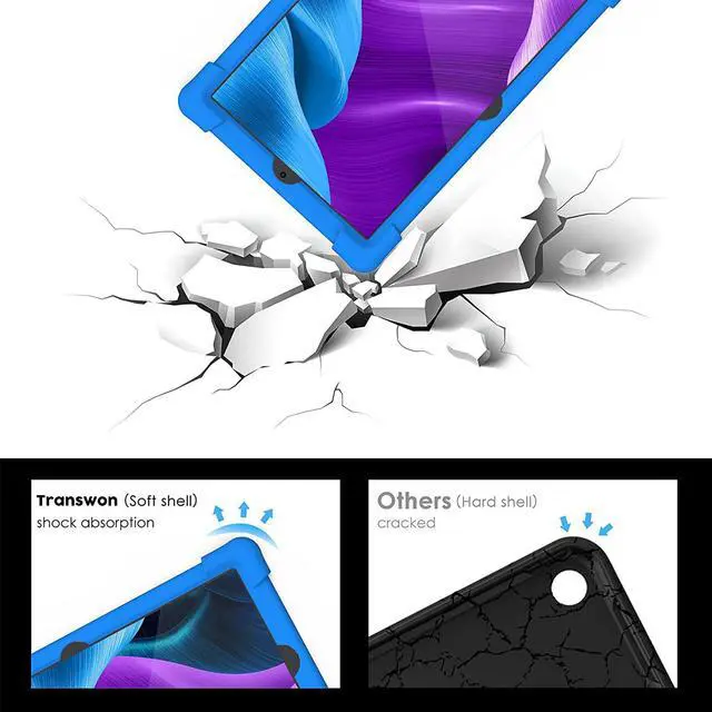 Alt view image 4 of 5 - Silicone Case for Hyjoy 9 Inch Tablet Hyjoy HB901 Case for Kids Hyjoy 9 Inch Tablet Case Hyjoy HB901 Tablet Case Hyjoy Platinum HB901 Case Hyjoy 9 Inch Tablet Protective Case - Blue