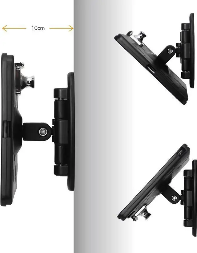 Alt view image 5 of 7 - Tablet Wall Mount Bracket with fold for iPad 10.2-Inch (9th,8th,7th Gen.), Extend Adjustable Arm Swivel with Anti Theft Security Lock and Key, Multi Angle, Rotate Design,Metal (Black)