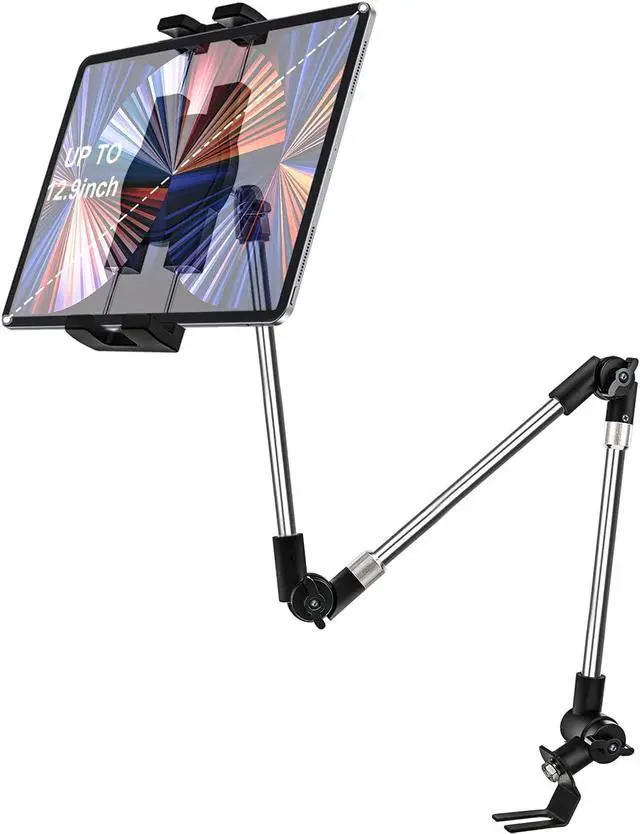 Main image of Car/Truck Seat Rail Tablet Mount, 35" Heavy Duty Car Floor Bolt Phone iPad Holder, Vehicle Front Seats Stand for iPad Pro 12.9 Air Mini, iPhone, Galaxy Tabs, More 4-13" Cell Phones and Tablets