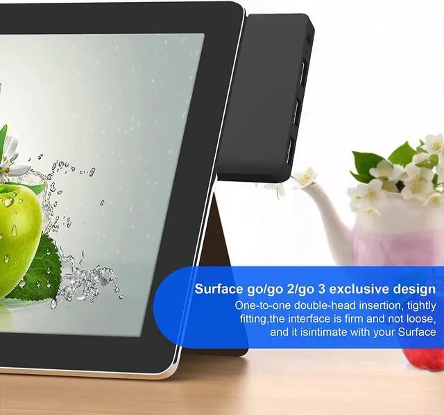 Alt view image 6 of 7 - Surface GO/GO 2/GO 3 Hub Docking Station, 4 in 2 Surface Go Adapter with 2X USB 2.0 Ports, 1x USB 3.0 Port(5Gbps) & 3.5mm Audio/Microphone/Headset Jack,Combo Accessories for Microsoft Surface GO/2/3