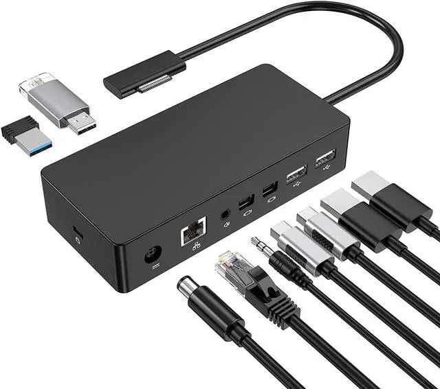 Main image of Surface Dock, Surface Pro Docking Station with 90W Power Supply Compatible with Surface Pro11/10/9/ 8/X/7/6/4/3, Surface Laptop 4/3/2/go, Surface Laptop, Surface Book2,Surface Book,Surface Go