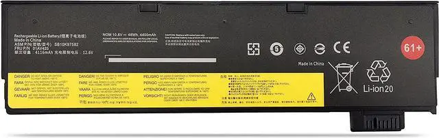Main image of 61+ 61 01AV423 01AV425 T470 T580 T480 P52S Battery Replacement for Lenovo ThinkPad P51S 01AV490 T570 A475 A485 TP25 4X50M08810 01AV422 01AV424 01AV452 SB10K97579 SB10K97580 4X50M08812 01AV427 Laptop.