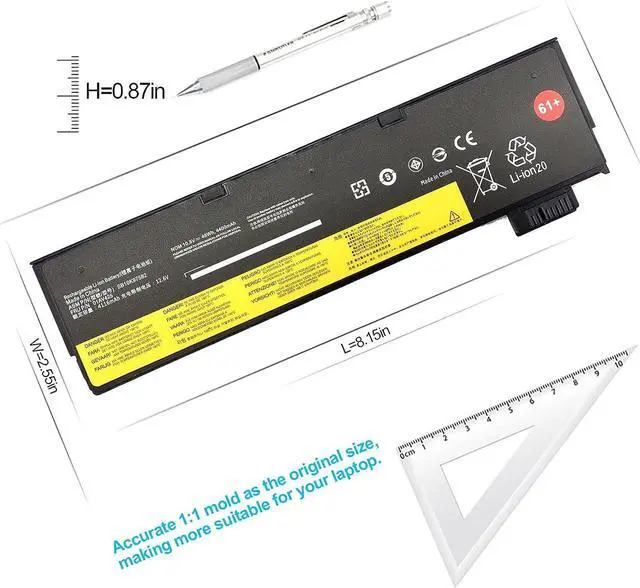 Alt view image 4 of 7 - 61+ 61 01AV423 01AV425 T470 T580 T480 P52S Battery Replacement for Lenovo ThinkPad P51S 01AV490 T570 A475 A485 TP25 4X50M08810 01AV422 01AV424 01AV452 SB10K97579 SB10K97580 4X50M08812 01AV427 Laptop.