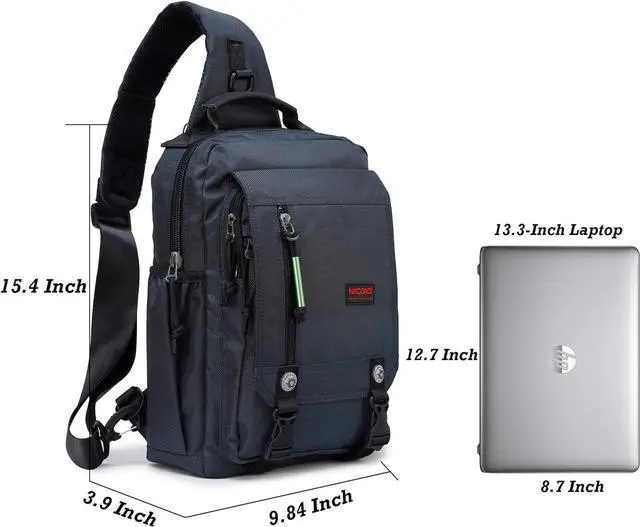 Alt view image 6 of 7 - NICGID Sling Bags Chest Shoulder Backpacks, 13.3'' Laptop Backpack Crossbody Messenger Bag Travel Outdoor Men Women