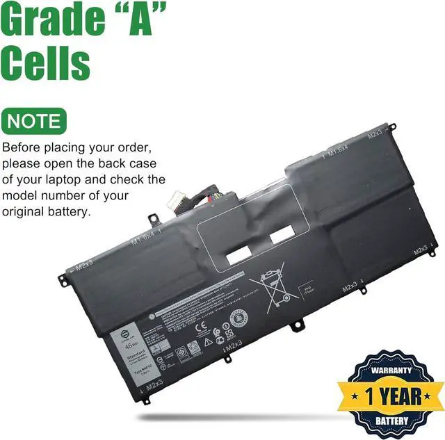 Alt view image 3 of 5 - JIAZIJIA NNF1C Battery Replacement for XPS 9365 2-in-1 Series Notebook HMPFH 0HMPFH
