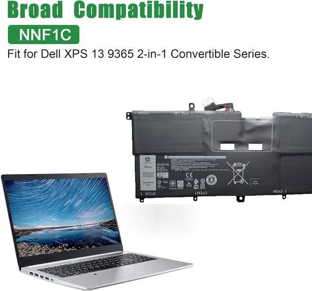 Alt view image 4 of 5 - JIAZIJIA NNF1C Battery Replacement for XPS 9365 2-in-1 Series Notebook HMPFH 0HMPFH