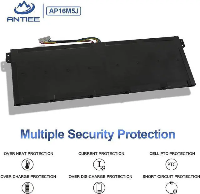 Alt view image 5 of 7 - ANTIEE AP16M5J Laptop Battery for Acer Aspire 1 A114-31 A114-32 Aspire 3 A314-31 A314-32 A314-41 A315-21 A315-21G A315-22 A315-31 A315-32 A315-33 A315-41 A315-51 A315-53 A315-53G 2ICP4/80/104