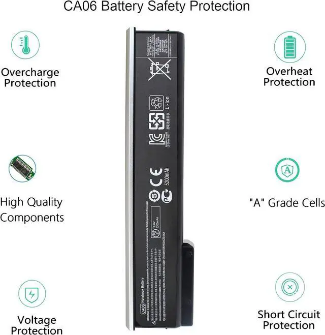 Alt view image 4 of 6 - CA06 CA06XL Laptop Battery Compatible with HP Probook 640 G1,Probook 645 G1,Probook 650 G1,Probook 655 G1 Series HSTNN-I15C-4 HSTNN-I15C-5 HSTNN-I16C 718676-421 718677-421 718755-001 718756-001