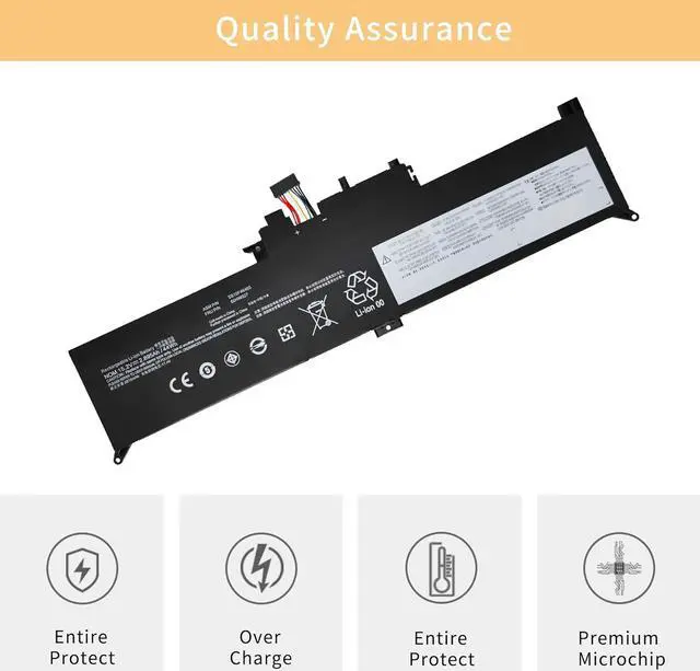 Alt view image 3 of 7 - NBULBL 00HW026 00HW027 15.2V 44Wh Replacement Battery Compatible with Lenovo ThinkPad Yoga 260 Series Laptop SB10F46464 SB10F46465