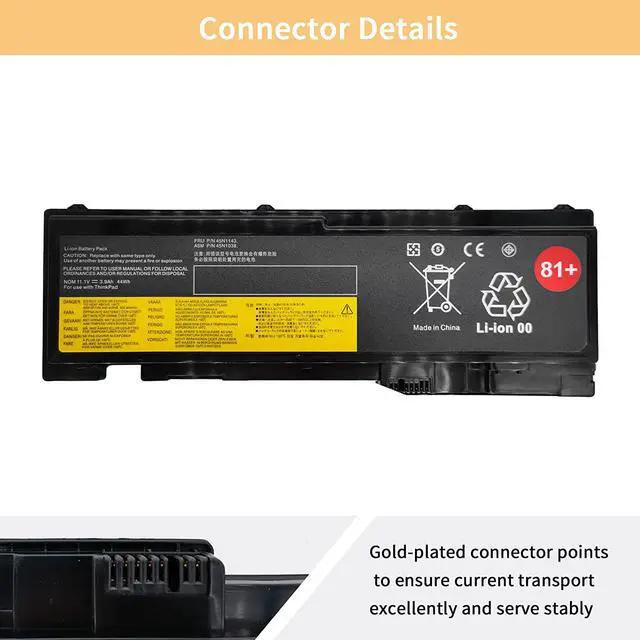 Alt view image 3 of 7 - NBULBL T430S Replacement Battery Compatible with Lenovo ThinkPad T420i T420s T430s 0A36287 42T4844 42T4845 42T4846 42T4847 45N1036 45N1037 45N1038 45N1039 45N1064 45N1065