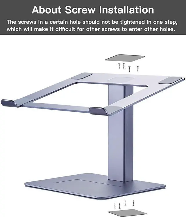 Alt view image 7 of 7 - Adjustable Laptop Stand Tall Strong Airflow Suitable for 13.3-17.3 Inch Laptops Lift Screen to Eye Level for Video Conferences