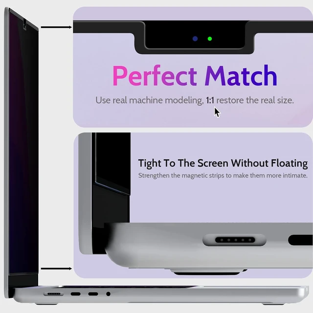 Alt view image 6 of 7 - Magnetic Privacy Screen for MacBook Pro 14 Inch