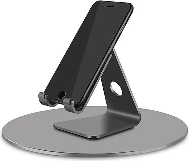 Alt view image 2 of 7 - 360° Rotation Monitor Stand, Grey Aluminum Alloy, Wide Compatibility for iMac, Laptop, Potted Plants, Arts & Crafts and More