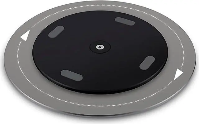 Alt view image 3 of 7 - 360° Rotation Monitor Stand, Grey Aluminum Alloy, Wide Compatibility for iMac, Laptop, Potted Plants, Arts & Crafts and More