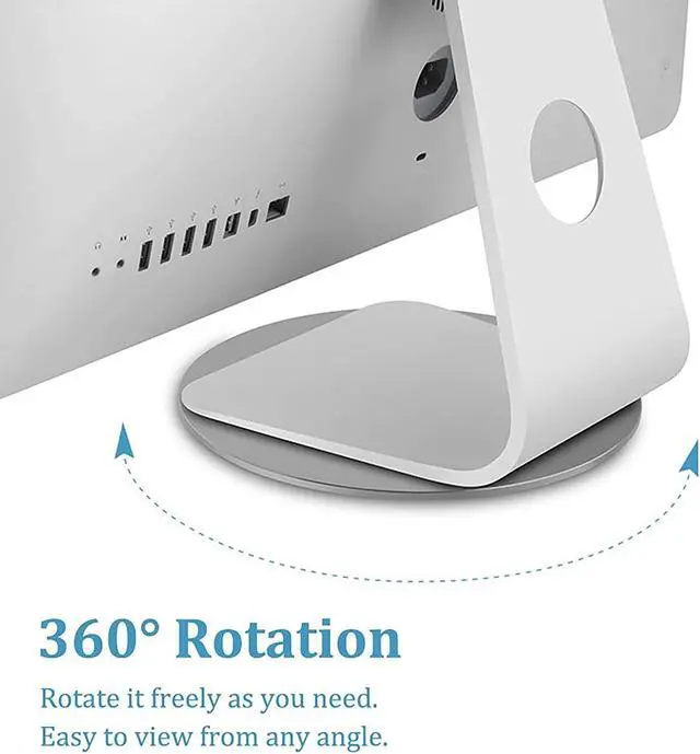 Alt view image 6 of 7 - 360° Rotation Monitor Stand, Grey Aluminum Alloy, Wide Compatibility for iMac, Laptop, Potted Plants, Arts & Crafts and More