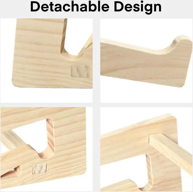 Alt view image 5 of 6 - Wooden Laptop Stand,Vertical Laptop Stand for Desk,Wood Notebook Holder Mount Stand Compatible with MacBook Air Mac Pro, Chromebook, HP, DELL, Acer, Toshiba, Surface, Lenovo etc