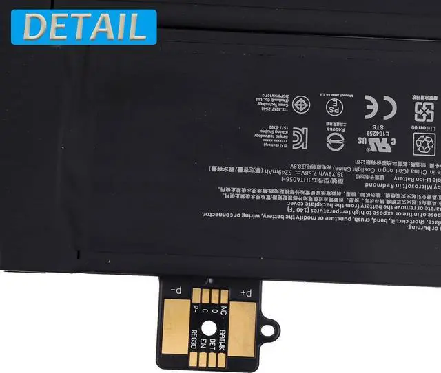 Alt view image 4 of 5 - E-YIIVIIL Replacement Battery G3HTA056H Compatible with Microsoft Surface Pro X 13" 5249mah