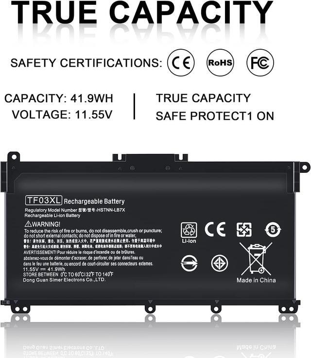 Alt view image 5 of 7 - TF03XL 920070-855 920046-421 Battery for HP Pavilion X360, TF03041XL Battery Replacement for HP Laptop 14-CD 14M-CD 15-CC 17-AR Series 14M-CD0003DX 15-CC563ST 15-CC023CL 17-AR050WM HSTNN-UB7J