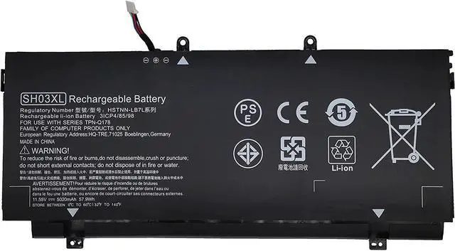 Main image of Fully SH03XL Replacement Battery Compatible with HP Spectre X360 13-AC001NA AC013DX AC033DX AC037TU AC052NA AC028TU 13-AB0XX 13-AB001 13-AB099 13T-AB000 13-W0XX 13-W003NO Series TPN-Q178 11.55V 57.9Wh