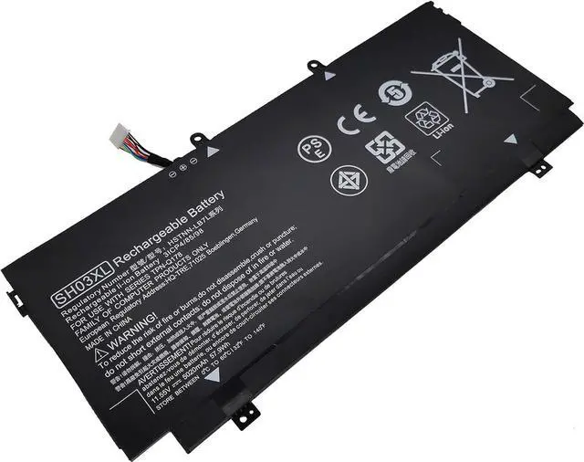 Alt view image 5 of 6 - Fully SH03XL Replacement Battery Compatible with HP Spectre X360 13-AC001NA AC013DX AC033DX AC037TU AC052NA AC028TU 13-AB0XX 13-AB001 13-AB099 13T-AB000 13-W0XX 13-W003NO Series TPN-Q178 11.55V 57.9Wh