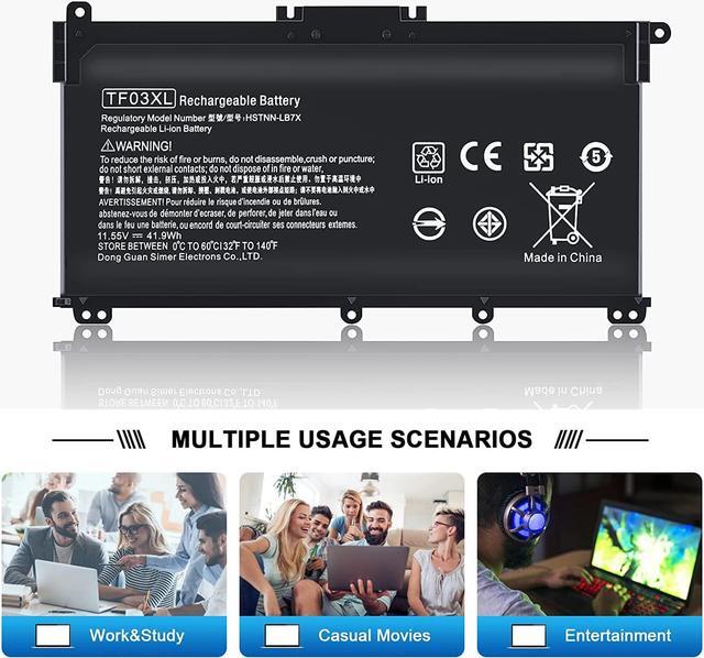 Alt view image 7 of 7 - TF03XL 920070-855 920046-421 Battery for HP Pavilion X360, TF03041XL Battery Replacement for HP Laptop 14-CD 14M-CD 15-CC 17-AR Series 14M-CD0003DX 15-CC563ST 15-CC023CL 17-AR050WM HSTNN-UB7J