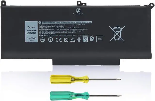 Alt view image 6 of 6 - F3YGT Battery Replacemwnt for Dell Latitude 12 7000 7280 7290 Latitude 13 7000 7380 7390 P29S002 Latitude 14 7000 7480 7490 P73G002 Series DM3WC DM6WC