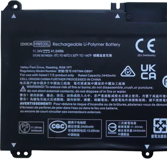 Alt view image 2 of 5 - IZKROR HW03XL 41.04Wh Battery Replacement for HP Pavilion 15 15-EG 15-eg0000 15-EG0XXX 15-EG0073CL 15-EH 15-EH0090WM Series Laptop HSTNN-IB90 HSTNN-LB8U HSTNN-OB2A L96887-421 HWO3XL 11.34V